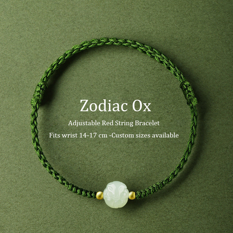 Chinese Zodiac Hetian Jade Bracelet, Traditional Protective Jade Talisman Jewelry