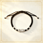 Pixiu 999 Fine Silver Woven Cord Bracelet, Wealth Lucky Charm