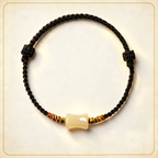 New Beginning Jade Bar Hand-Woven Cord Bracelet, Adjustable Lucky Bracelet Gift for Fresh Start & New Chapter