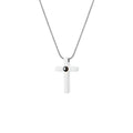 Custom Photo Projection Cross Necklace, Personalized Memory Pendant