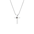 Custom Photo Projection Cross Necklace, Personalized Memory Pendant