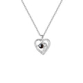 Custom Photo Projection Heart Necklace, Personalized Memory Pendant