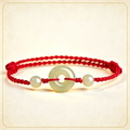 Jade Peace Buckle Multi‑Color Hand‑Woven Lucky Bracelet