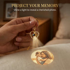 Custom Photo Projection Heart Necklace, Personalized Memory Pendant