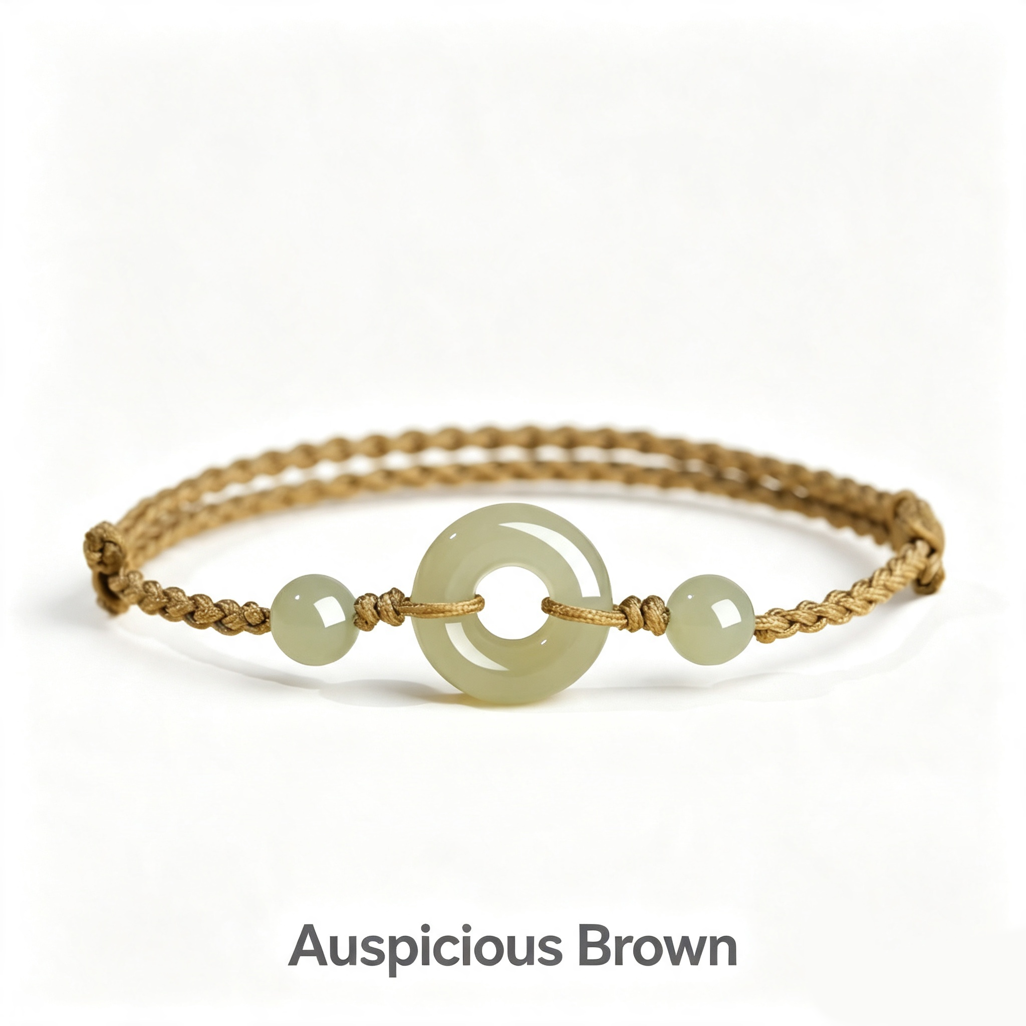 Jade Peace Buckle Multi‑Color Hand‑Woven Lucky Bracelet