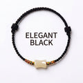 New Beginning Jade Bar Hand-Woven Cord Bracelet, Adjustable Lucky Bracelet Gift for Fresh Start & New Chapter