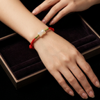 New Beginning Jade Bar Hand-Woven Cord Bracelet, Adjustable Lucky Bracelet Gift for Fresh Start & New Chapter